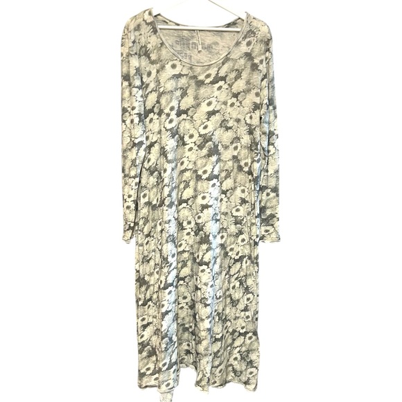 RARE Magnolia Pearl floral print dress jersey Dylan long sleeve